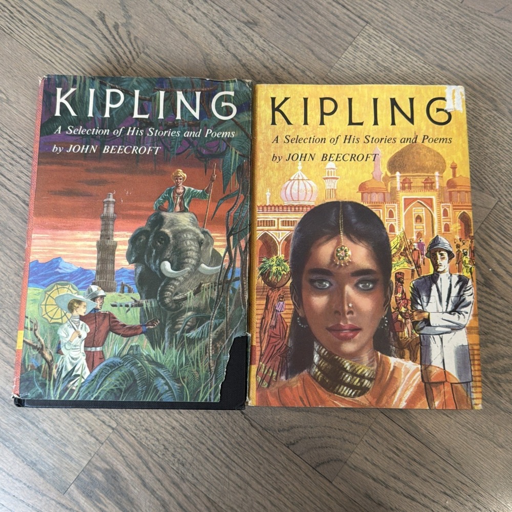 Kipling Books A Selection of His Stories and Poems Vol 1 & 2 1956 John Beecroft